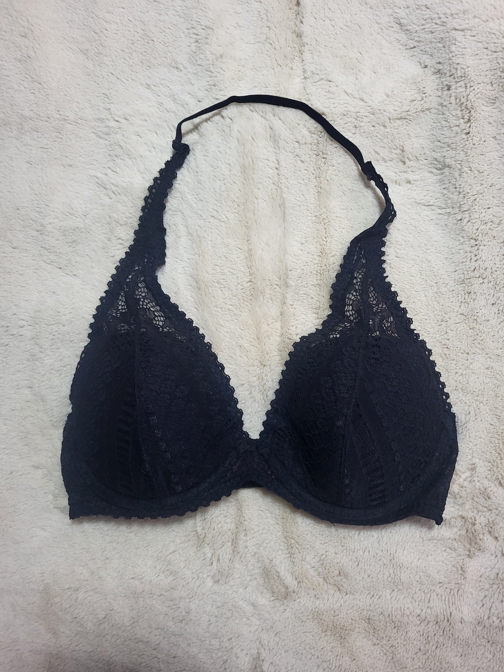La SENZA Black Lace Halter Bra